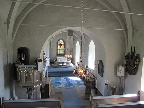 Gottröra kyrka, interno