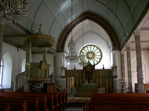 Erikstads kyrka, interno