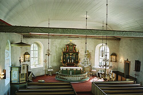 Rännelanda kyrka, intérieur