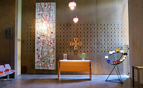 Martin Luthers kyrka, interno