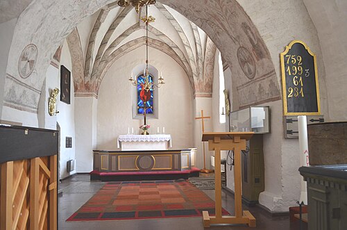 Kullerstads kyrka, interno