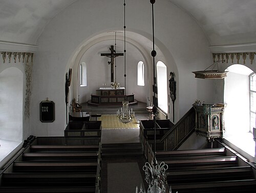 Förkärla kyrka, interno
