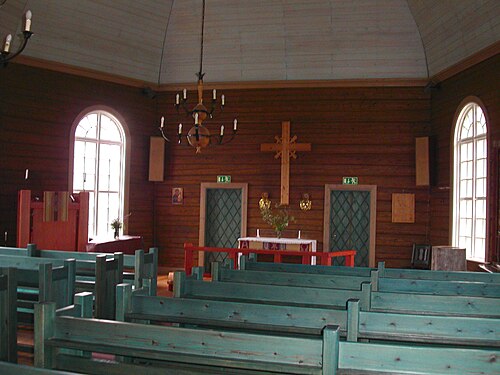 Jokkmokks gamla kyrka, intérieur