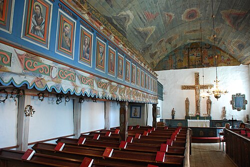 Sjösås gamla kyrka, interno