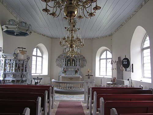 Böja kyrka, interno