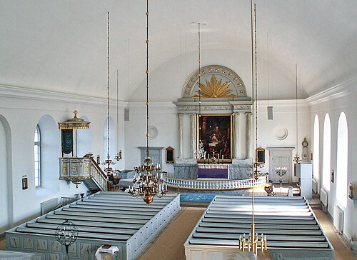 Tvings kyrka, interno