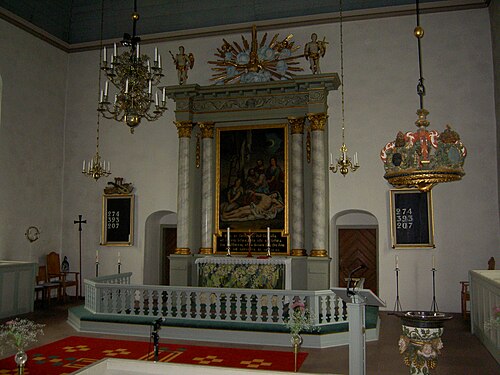 Örkeneds kyrka, interno