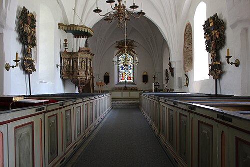 Teda kyrka, interno