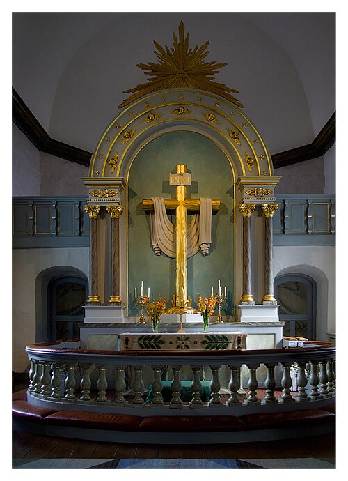 Grava kyrka, interno