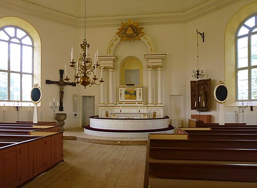 Silvbergs kyrka, interno