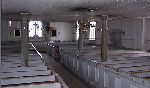 Envikens gamla kyrka, interno