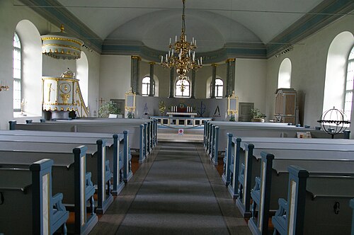 Slöta kyrka, interno