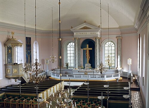 Tösse kyrka, interno