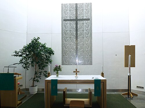 Ljusets kyrka, interno