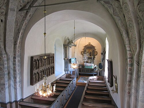Vidbo kyrka, interno