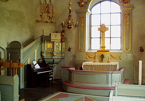 Skerike kyrka, interno