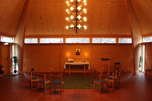 Olov Hartmans studiokyrka, intérieur