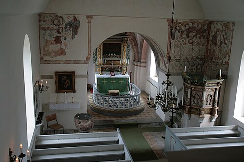 Västra Vemmerlövs kyrka, intérieur