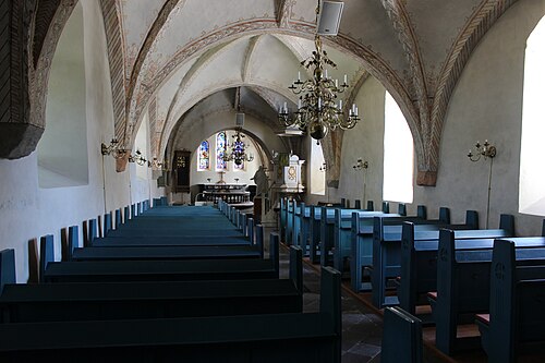 Hardeberga kyrka, interno