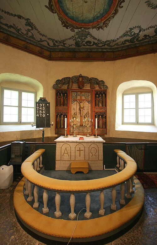 Vesene kyrka, interno