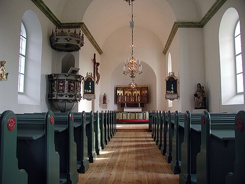 Hogstads kyrka, interno
