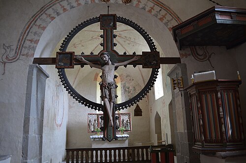 Fide kyrka, interno