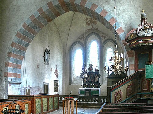 Boge kyrka, interno