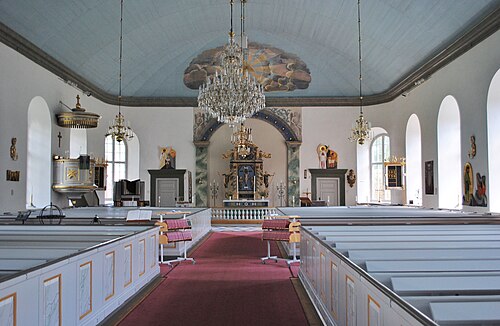 Slätthögs kyrka, interno