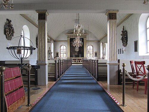 Kisa kyrka, interno