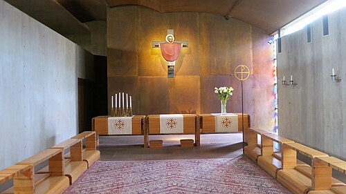 Martin Luthers kyrka, interno