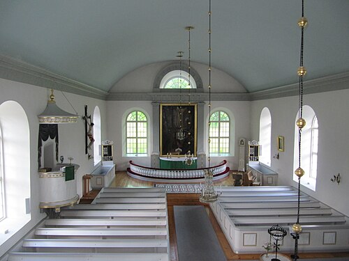 Asa kyrka, interno