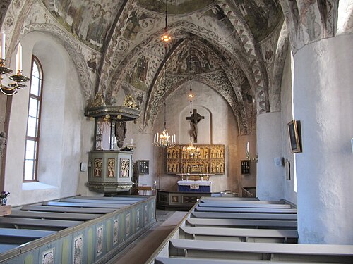 Lagga kyrka, interno