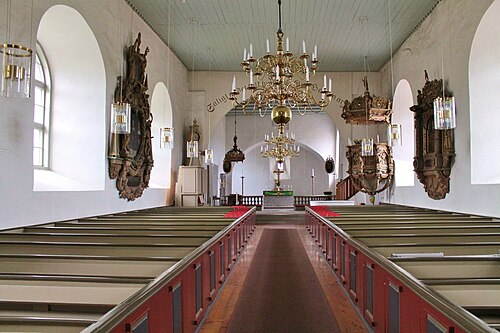 Fridlevstads kyrka, interno