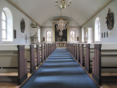 Kisa kyrka, interno