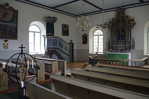 Daretorps kyrka, interno
