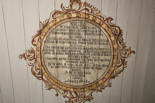 Vesene kyrka, interno
