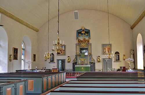 Kristvalla kyrka, interno