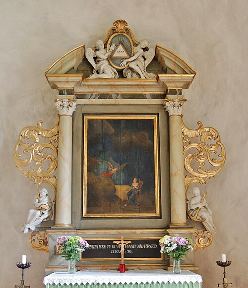 Arby kyrka, interno