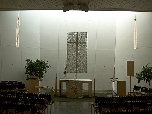Ljusets kyrka, interno