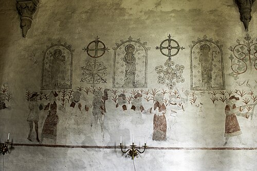 Väte kyrka, interno