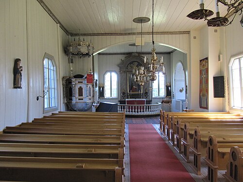 Pelarne kyrka, interno