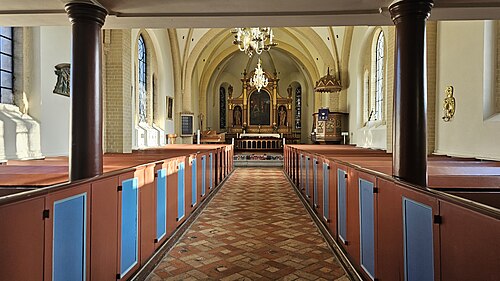 Västra Skrävlinge kyrka, interno