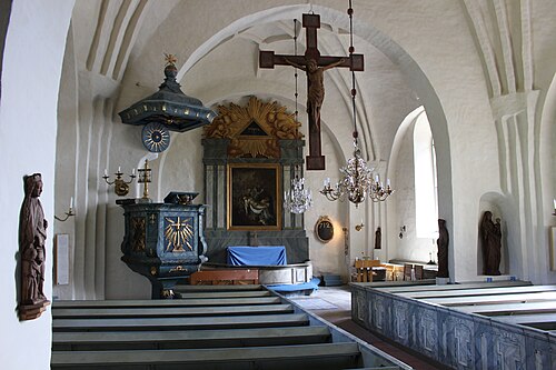 Faringe kyrka, interno