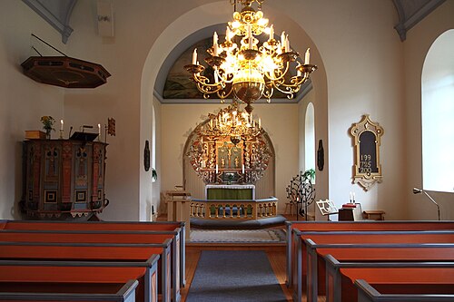 Asklanda kyrka, interno