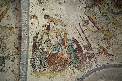 Hyby gamla kyrka, interno