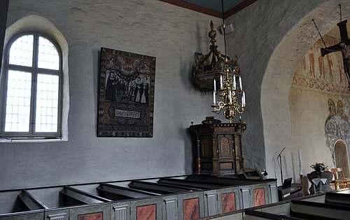 Myresjö gamla kyrka, interno