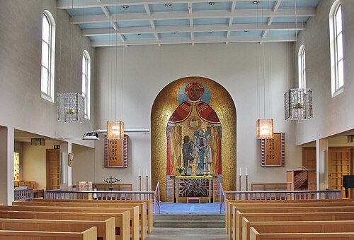 Skogslyckans kyrka, interno