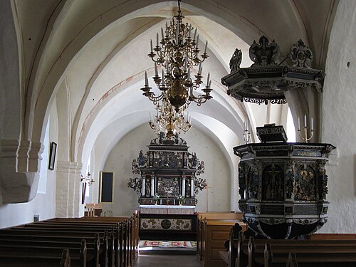 Sövde kyrka, interno