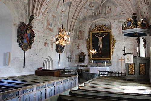 Bladåkers kyrka, interno