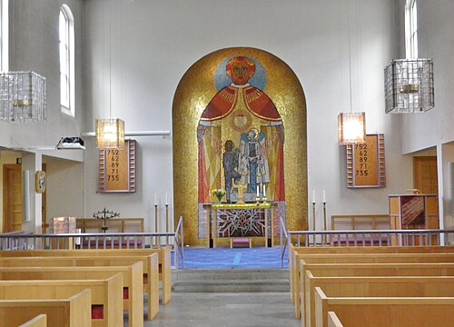 Skogslyckans kyrka, interno